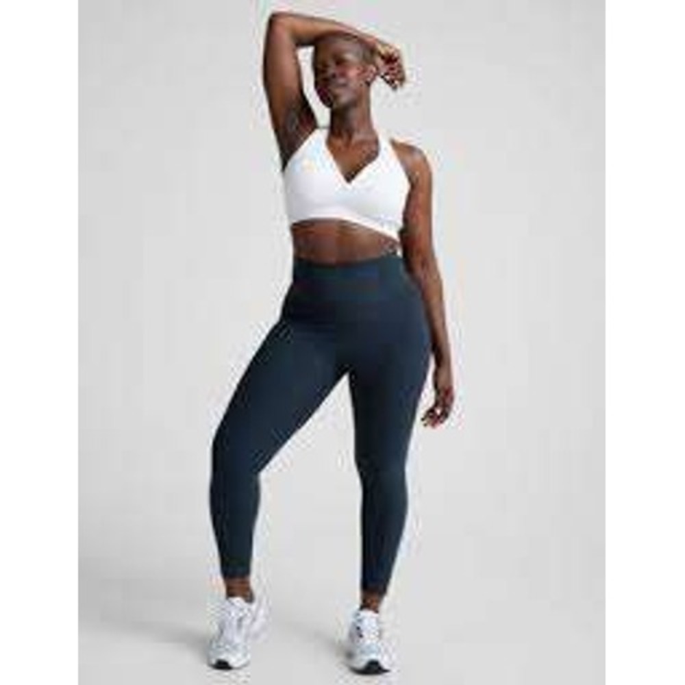 Beyond Yoga Spacedye High Waisted Midi Leggings Teal Blue Heathered Pockets XS